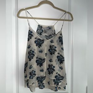 Flowy Blue Flower Print Tank